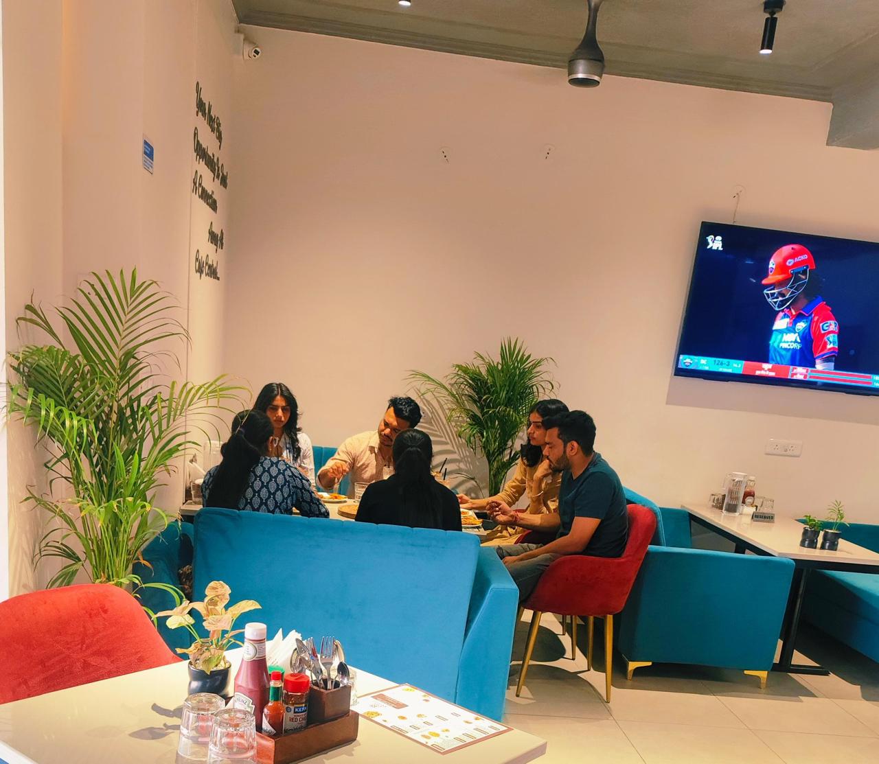 Guests seated inside Cafe Central Jaipur